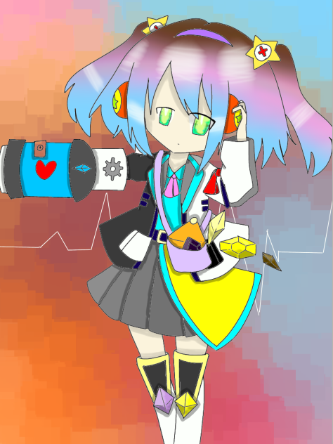 機械少女　塗ったよ！