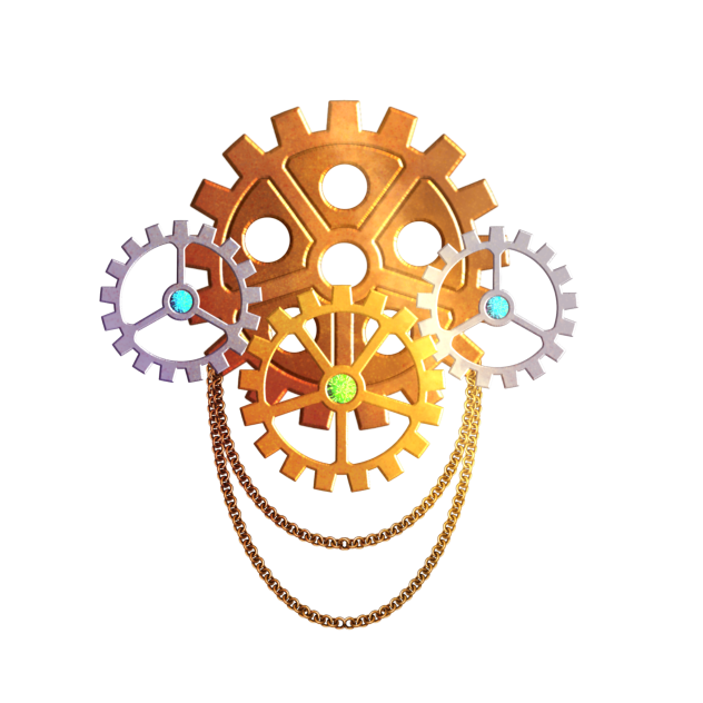 Steampunk brooch 2