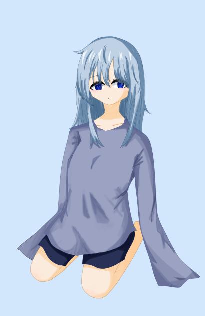 ペタン座りが描きたかった…