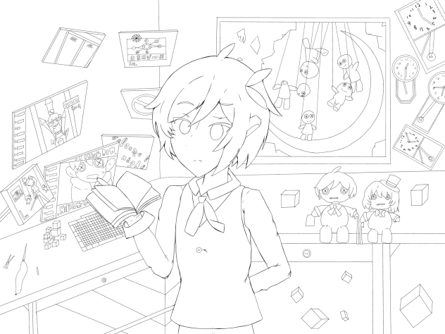 This night 線画
