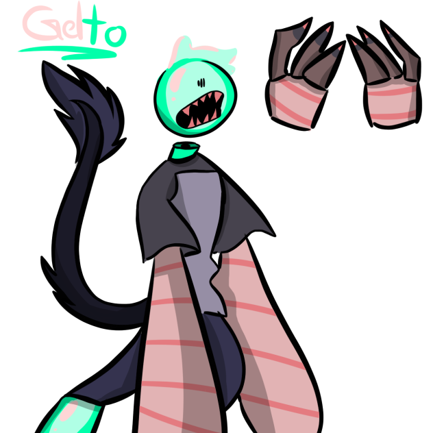 New oc Gelto 🤍🖤