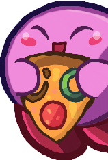 Kirby offers you a pizza