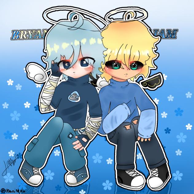 my oc and blueberrydrawzz oc!!