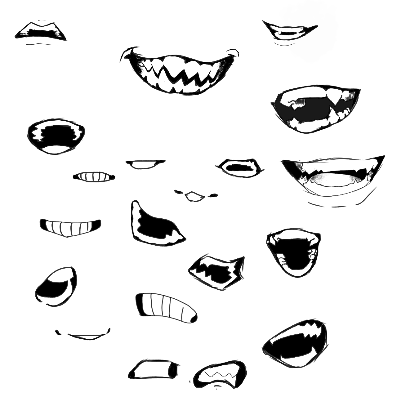 Simple & kinda hard mouth’s ref practice - ibisPaint