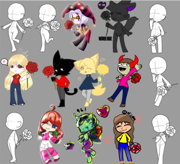 Chibi flower collab