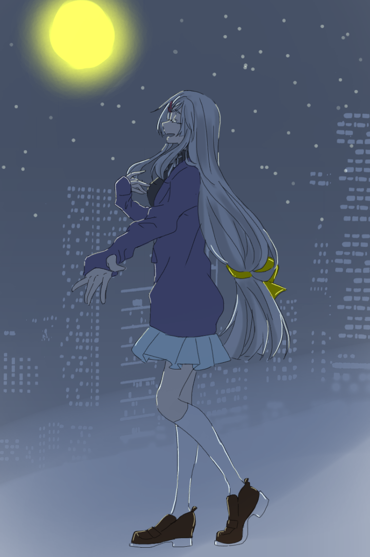 夜を歩く ibisPaint