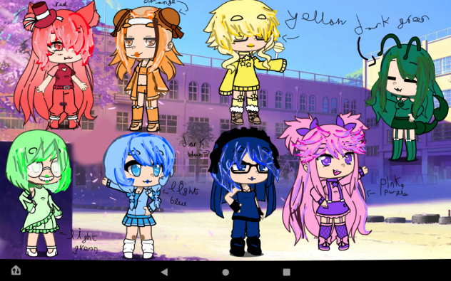 gacha sukura colours edit