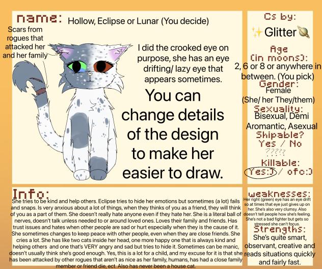 Character for Starless Flickers