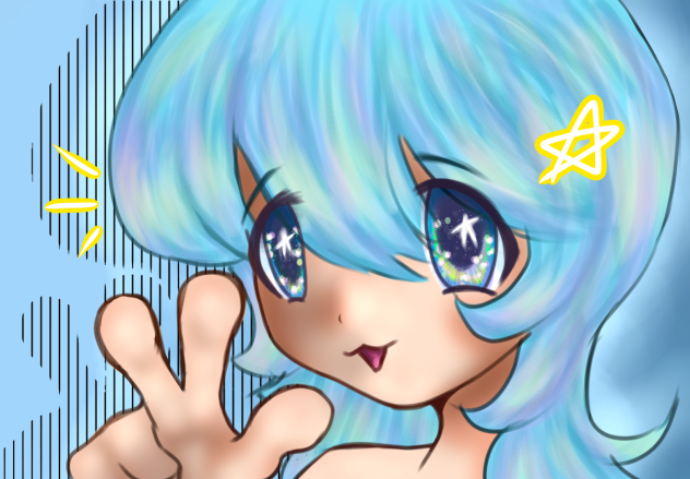 Sparkly eyes - ibisPaint