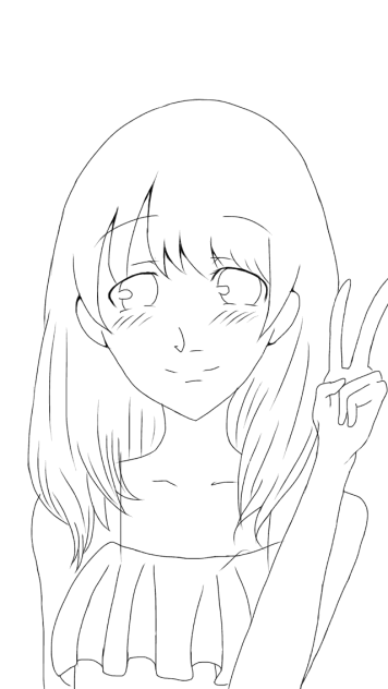線画。どうぞ塗って下さい
