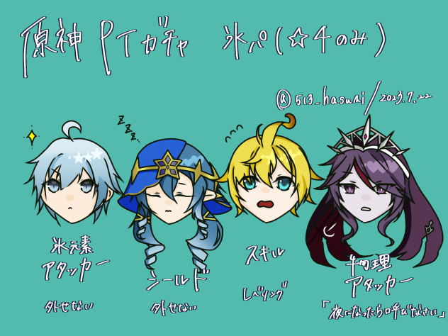 原神PT氷パ（⭐︎4）