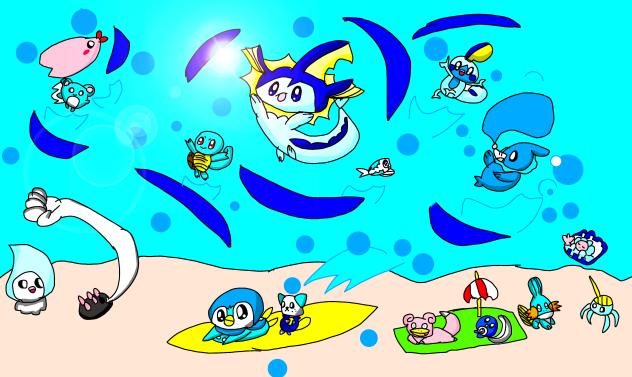 海と水とポケモンと