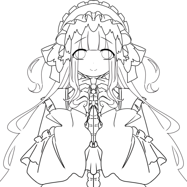 赤ずきん(線画)