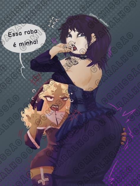 O femboy 🌝 e a Gótica rabuda 😈