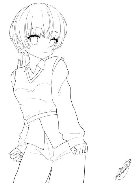 ㌨くんFA（線画）