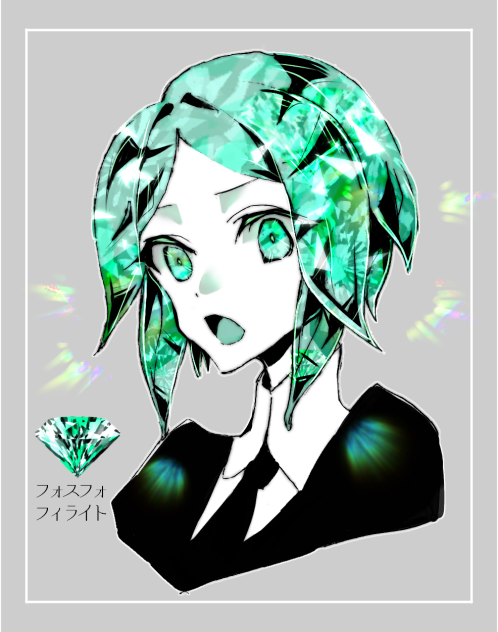 残り1点限り！　フォスフォフィライト イラスト入り複製ミニ色紙 「宝石の国」 2960796.jpg.l_thumbnail.webp