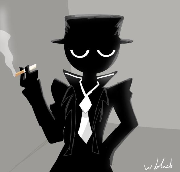 W black 𓊈Sprunki𓊉