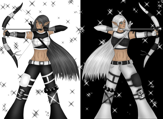 Black and white Arrow2