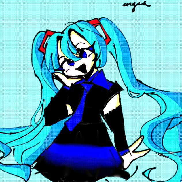 2nd fanart of Hatsune Miku!!
