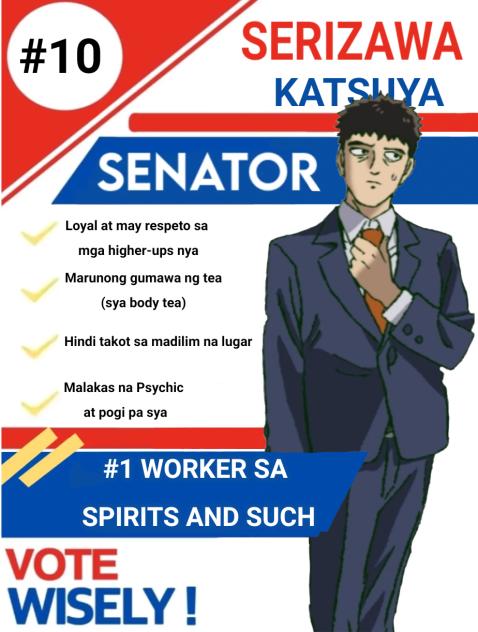 SERIZAWA KATSUYA FOR SENATOR GUYS!!!