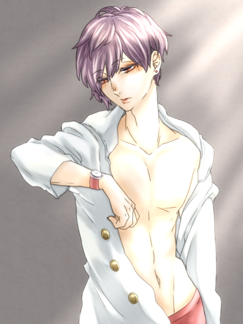 【線画】おネエさんの朝【拝借】