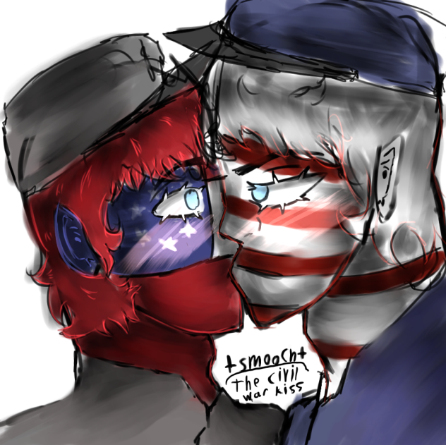 Csa x usa the civil war kiss