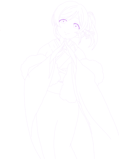 東條希 線画 正月編