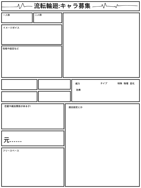 流転輪廻キャラ紙