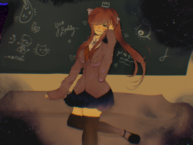 Ddlc monika fanart