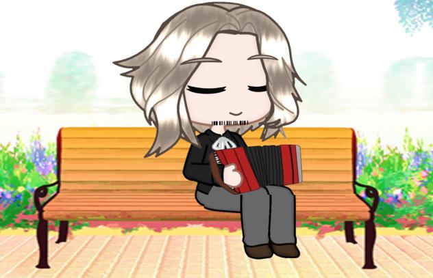 France playing accordion on street