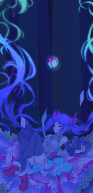 借りました  初音ミクー線画
