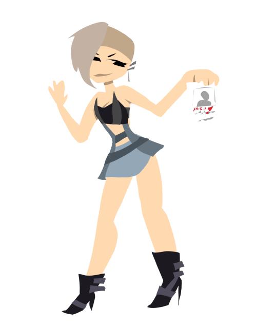 Woman with missing sign (0.1) styled
