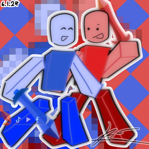 ❤️ red noob & blue noob 💙