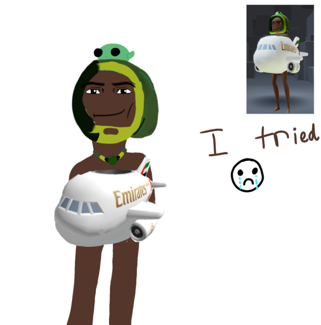 I tried to draw my Roblox Avatar xD