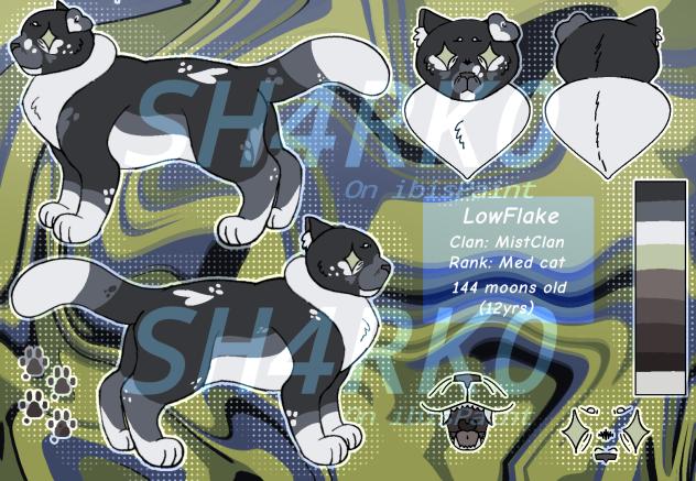 LowFlake ref sheet for comic 🤯