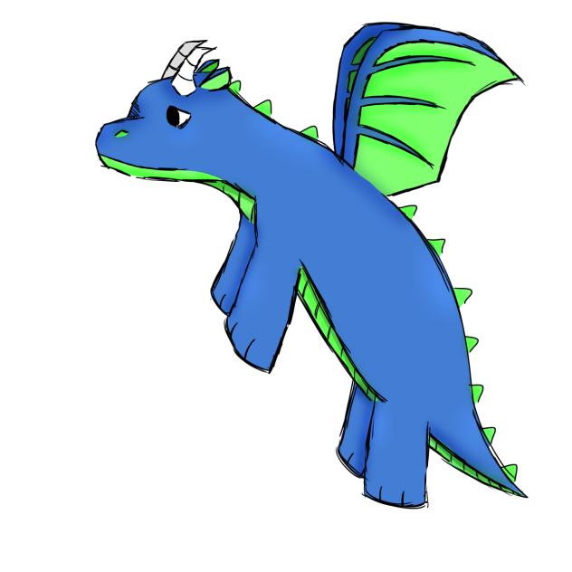 Dragon colored sketch