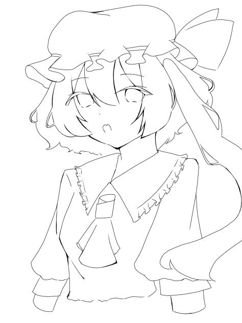 線綺麗な線画ふらんちゃん