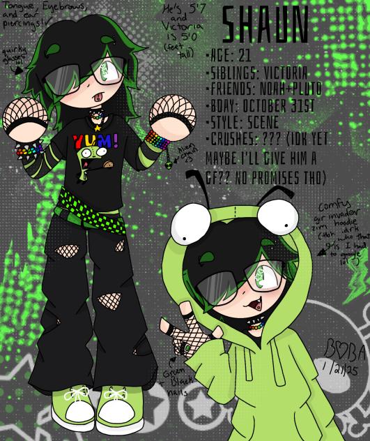 Another Scenecore oc, Shaun (New oc #19)