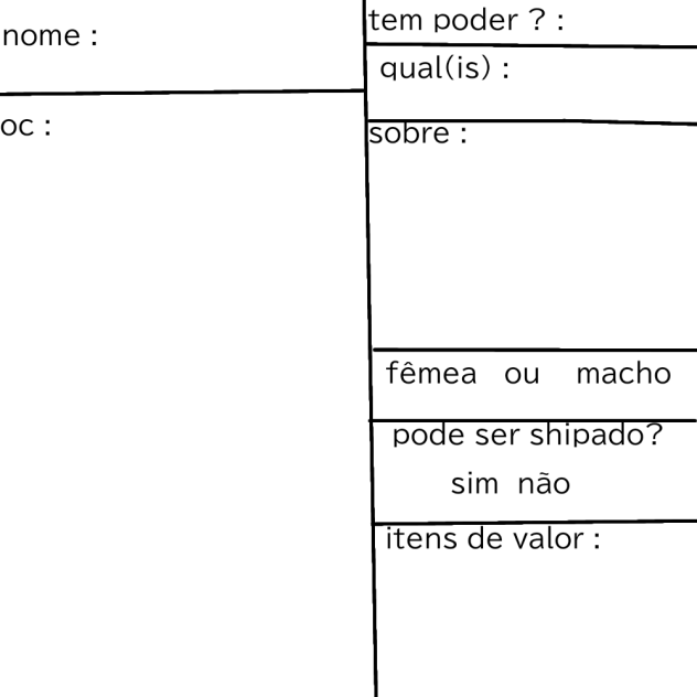 para fazer oc para a minha comic