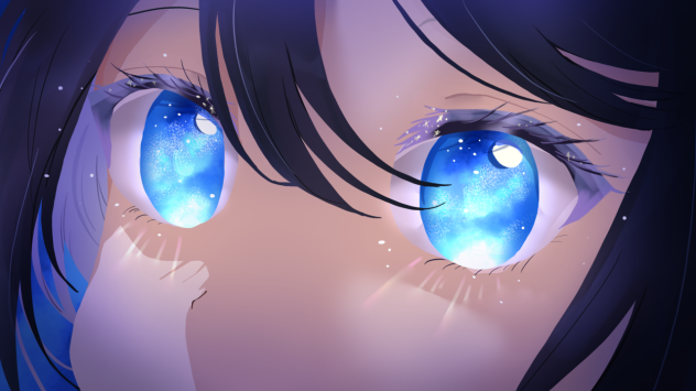 目の中に夜空