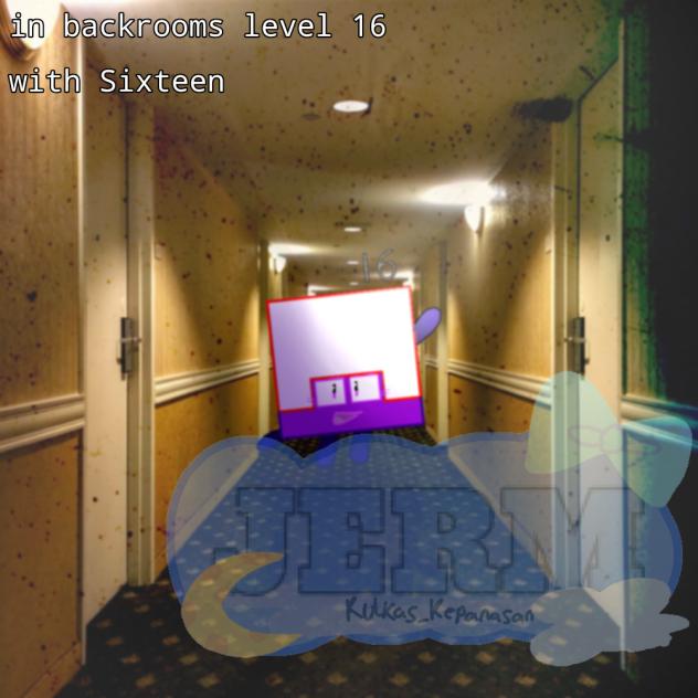 in backrooms level 16 with Sixteen