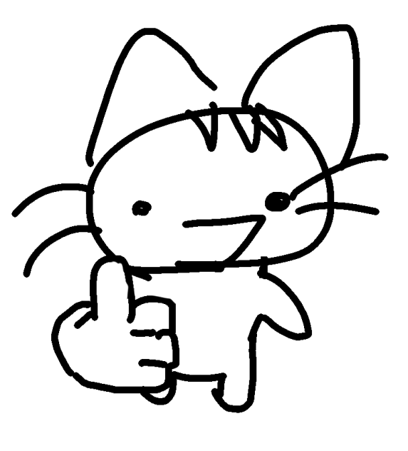 Cat gives thumbs up