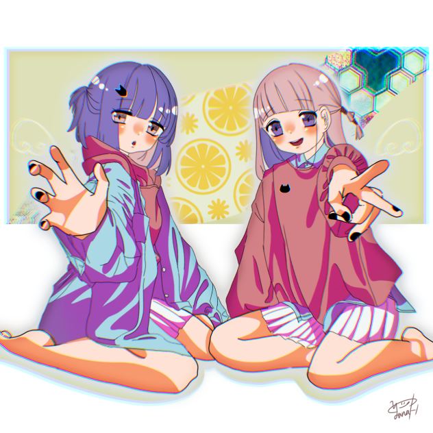 おにゃのこ×2