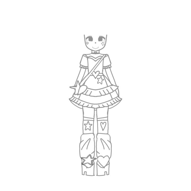 Star heart girl wip 1