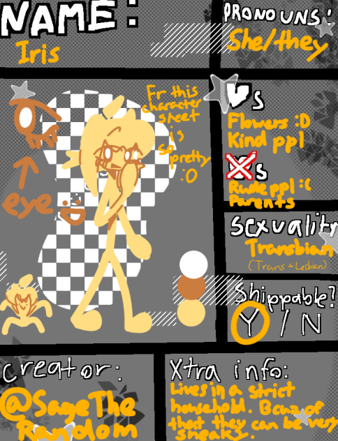 Character sheet for What Is Love