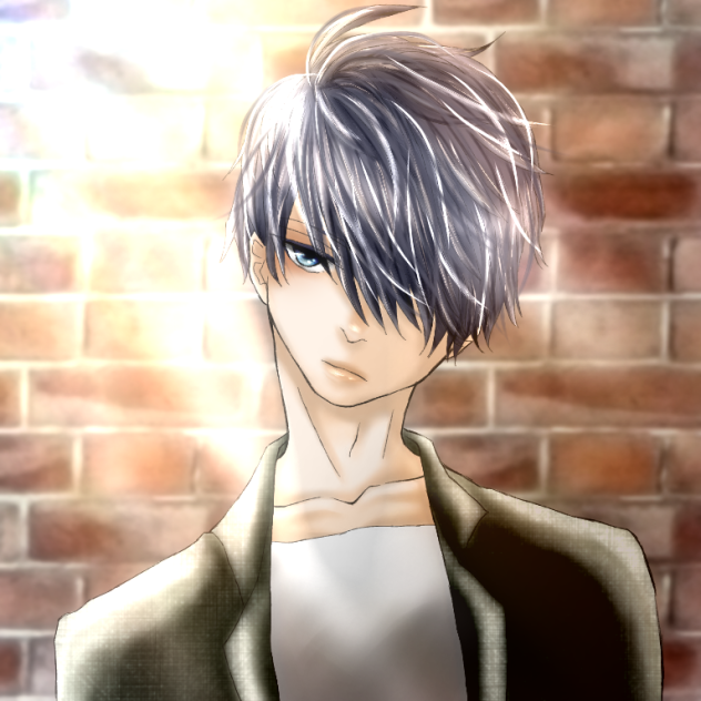 【線画】男の子【拝借】