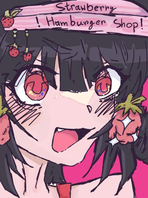 strawberry hamburger shop!!!!!