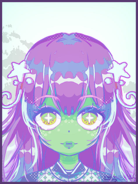 anime alien girl vibes 👽