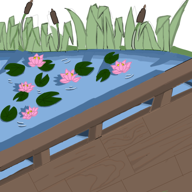 睡蓮と水辺(改訂版)