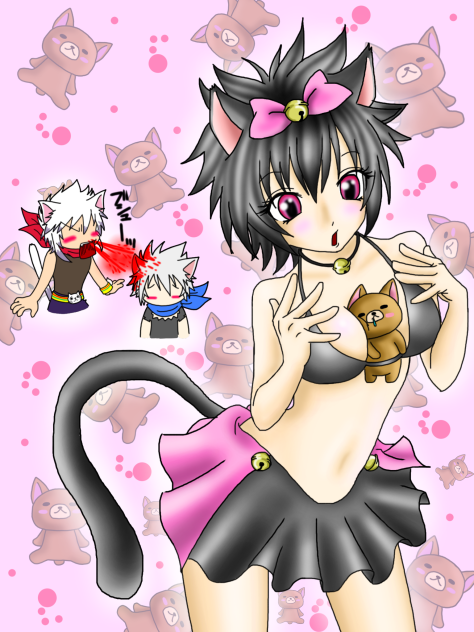 猫美とクマ猫むにゅう